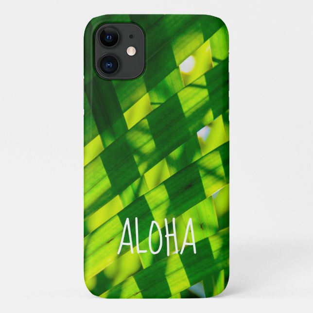 Palm Leaves Plaid, Kapaa, Kauai, Hawaii Case-Mate iPhone Case (Back)