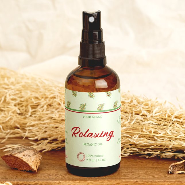 Palm Leaves Retro Cosmetics Bottle Wrap Label (Creator Uploaded)