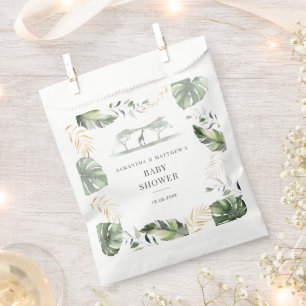 Palm Leaves Safari Couples Baby Shower Favour Bags