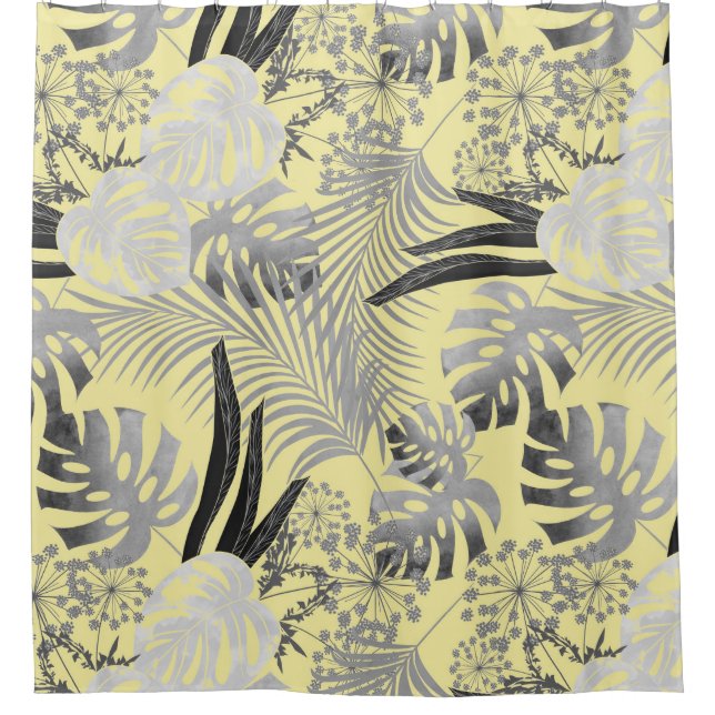 Palm leaves . shower curtain (Front)