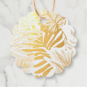 Palm leaves, tropical, Botanical, jungle, forest, Favour Tags