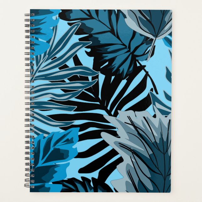 Palm leaves, tropical, Botanical, jungle, forest, Planner (Front)