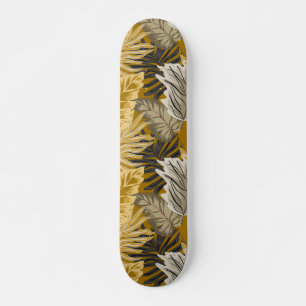 Palm leaves, tropical, Botanical, jungle, forest, Skateboard