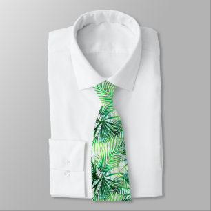 Palm leaves, tropical, Botanical, jungle, forest, Tie
