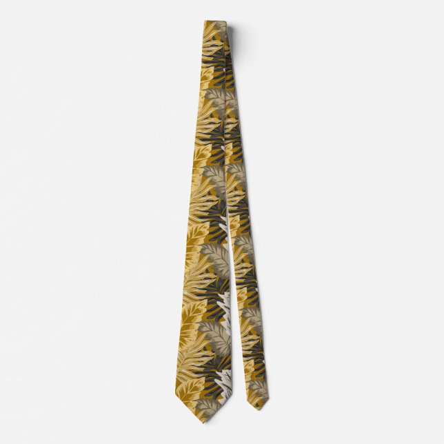 Palm leaves, tropical, Botanical, jungle, forest, Tie (Front)