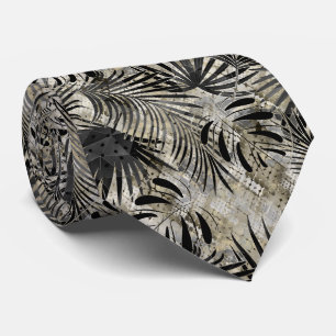 Palm leaves, tropical, Botanical, jungle, forest, Tie
