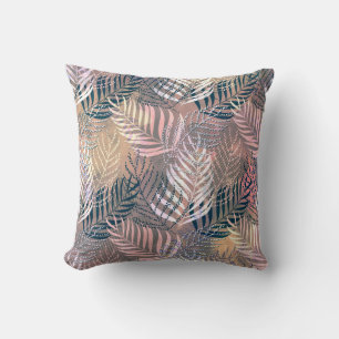 Palm leaves, tropical, Botanical, leaves, jungle Cushion