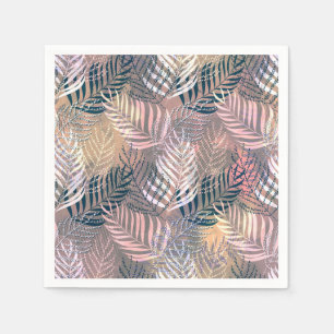 Palm leaves, tropical, Botanical, leaves, jungle Napkin