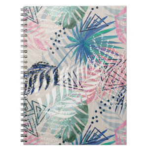 Palm leaves, tropical, Botanical, leaves, jungle Notebook