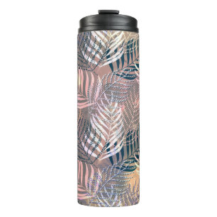 Palm leaves, tropical, Botanical, leaves, jungle, Thermal Tumbler