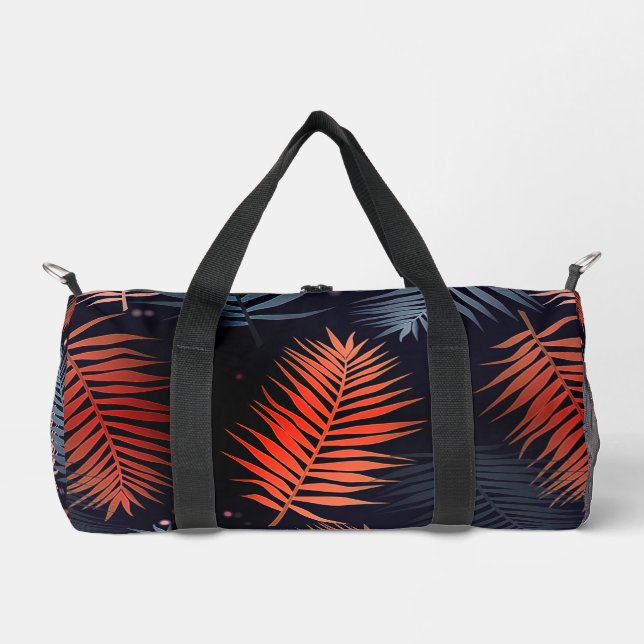 Palm Leaves Tropical Design Duffle Bag (Front)