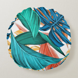 Palm leaves tropical exotic  accent pillow