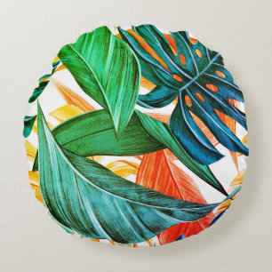 Palm leaves tropical exotic  accent pillow