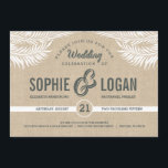 Palm Leaves Wedding Invitations<br><div class="desc">Matching items available. Visit our store at BERRYBERRYSWEET.COM for more options. 

 Design © Berry Berry Sweet Designs</div>