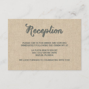 Palm Leaves Wedding Reception Cards
