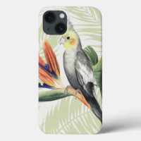 Palm Leaves With Black Bird
