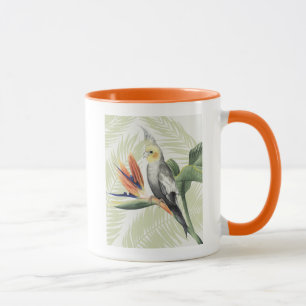 Palm Leaves With Black Bird Mug