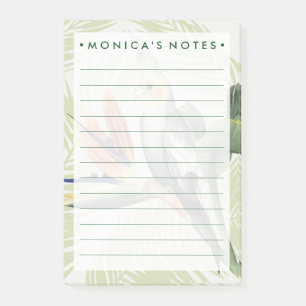 Palm Leaves With Black Bird Post-it Notes