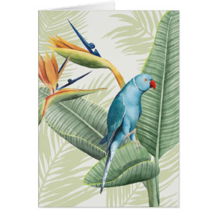 Palm Leaves With Blue Bird