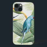Palm Leaves With Blue Bird iPhone 13 Case<br><div class="desc">Palm Leaves With Blue Bird Artist: Grace Popp</div>