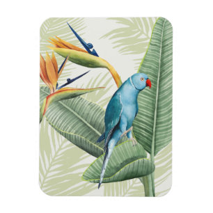 Palm Leaves With Blue Bird Magnet