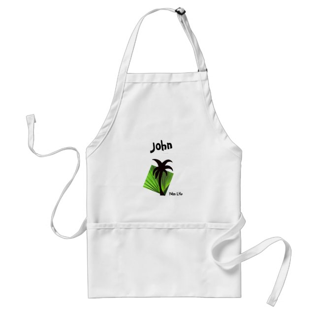 Palm Life | Green Palm Frond with Palm Tree motif Standard Apron (Front)