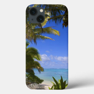 Palm lined beach Cook Islands 2 iPhone 13 Case