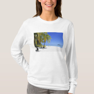 Palm lined beach Cook Islands 3 T-Shirt