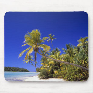 Palm lined beach Cook Islands 7 Mouse Mat