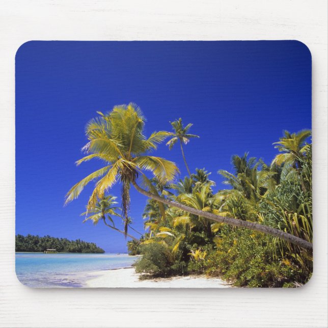 Palm lined beach Cook Islands 7 Mouse Mat (Front)