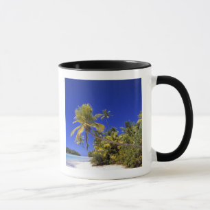 Palm lined beach Cook Islands 7 Mug