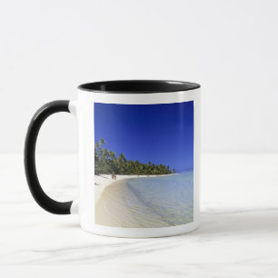 Palm lined beach Cook Islands 8 Mug