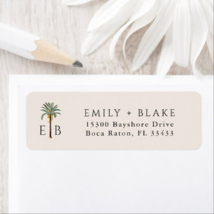 Palm Logo Tropical Monogram Personalized