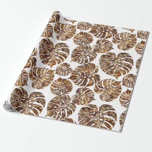 Palm monstera seamless pattern wrapping paper