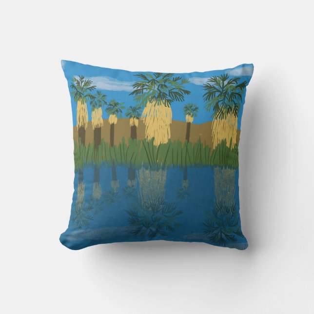 Palm Oasis Coachella Valley Desert California Cushion (Front)