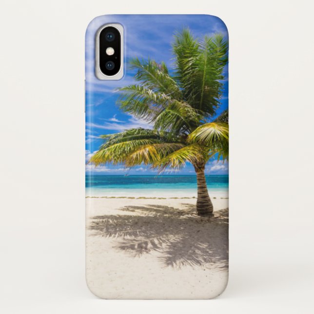 Palm on White Sand Beach Case-Mate iPhone Case (Back)
