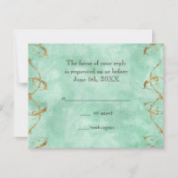 Palm Paradise  - Aqua RSVP Response Cards