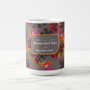 Palm Paradise Grey Coffee Mug