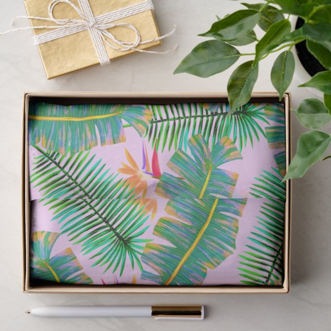 Palm Paradise Pink Tissue Paper (Gift)