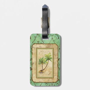 Palm Paradise Tropical Beach Destination Wedding Luggage Tag