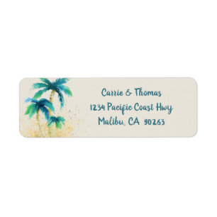 Palm Paradise   Tropical Beach Return Address