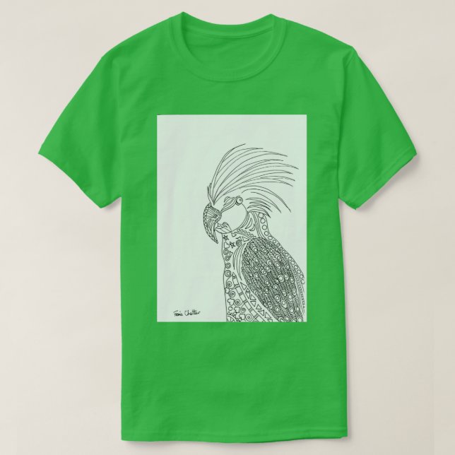 Palm Parrot T-Shirt (Design Front)