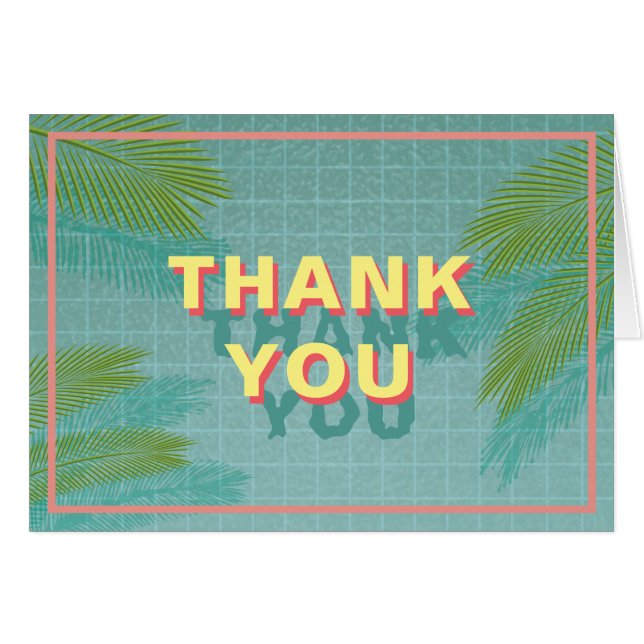 Palm Pool Thank You Card (Front Horizontal)