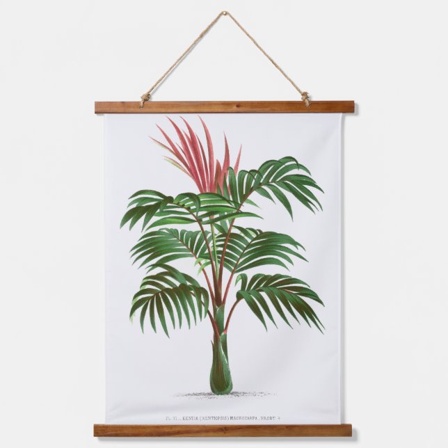 Palm Print -Pieter Joseph de Pannemaeker 1832-1904 Hanging Tapestry (Front)