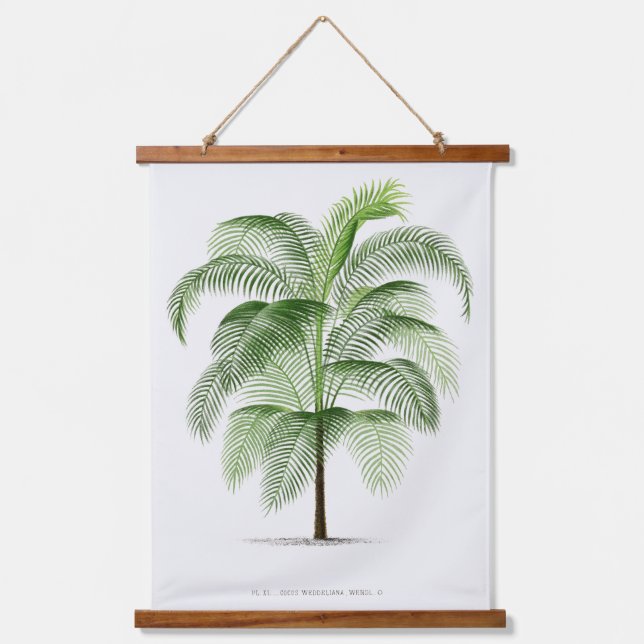 Palm Print -Pieter Joseph de Pannemaeker 1832-1904 Hanging Tapestry (Front)