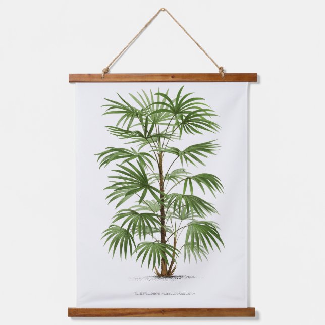 Palm Print -Pieter Joseph de Pannemaeker 1832-1904 Hanging Tapestry (Front)