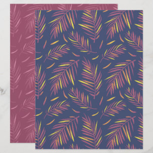 Palm Purple Scrapbook Paper