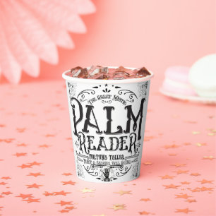 Palm Reader Vintage Magic Fortune Teller Halloween Paper Cups