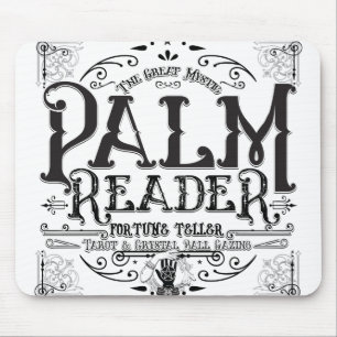 Palm Reader Vintage Magic Fortune Teller Sign Mouse Mat