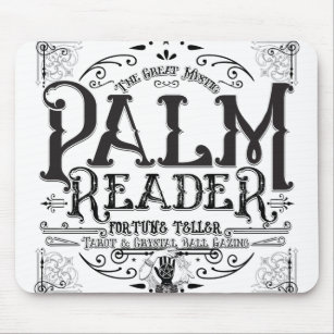 Palm Reader Vintage Magic Fortune Teller Sign Mouse Mat
